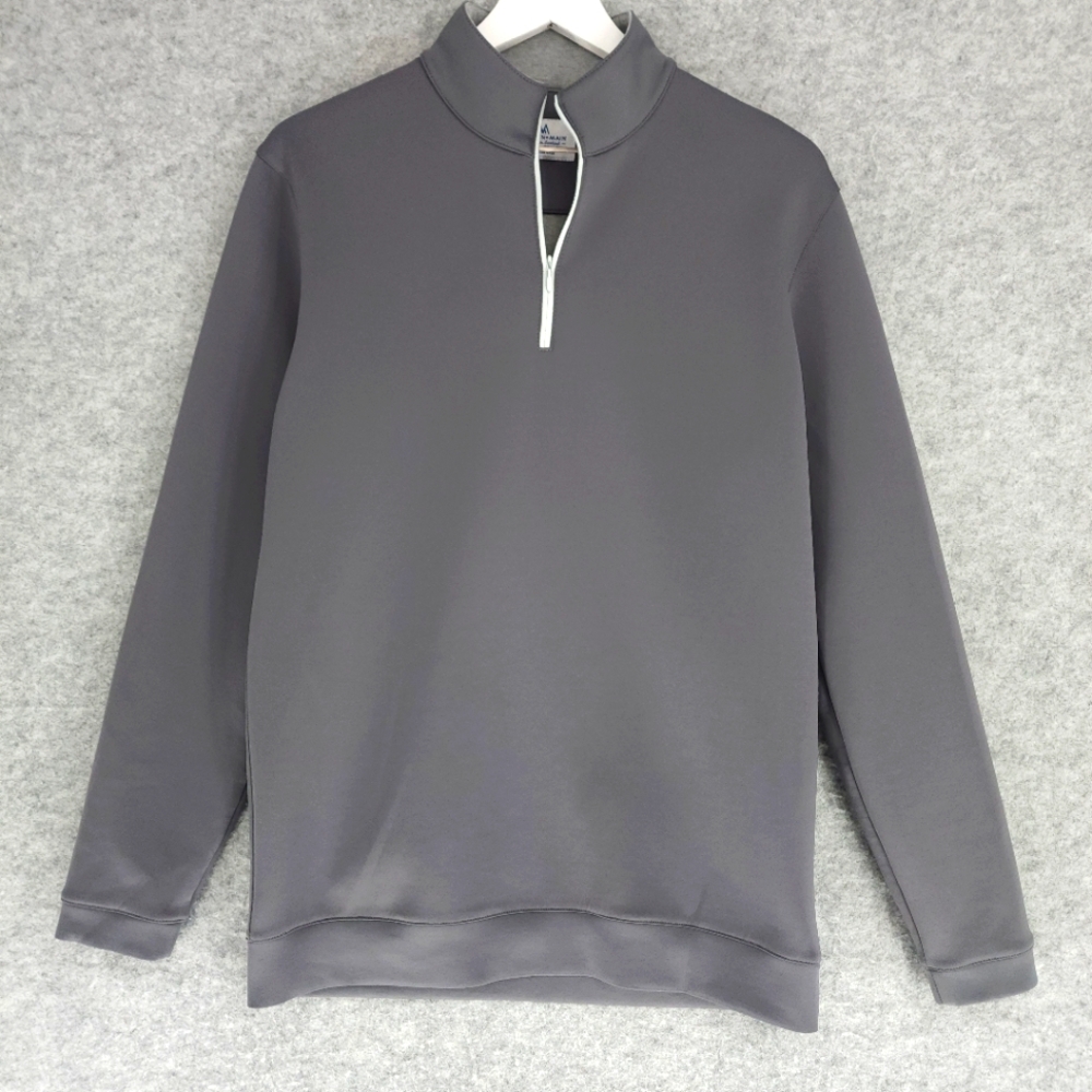 Mizzen+Main Gray Zip Up Sweater